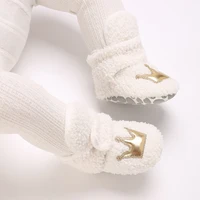 0-1 year old warm baby cotton boots winter thick plush baby snow boots cute casual soft soled casual walking shoes 6