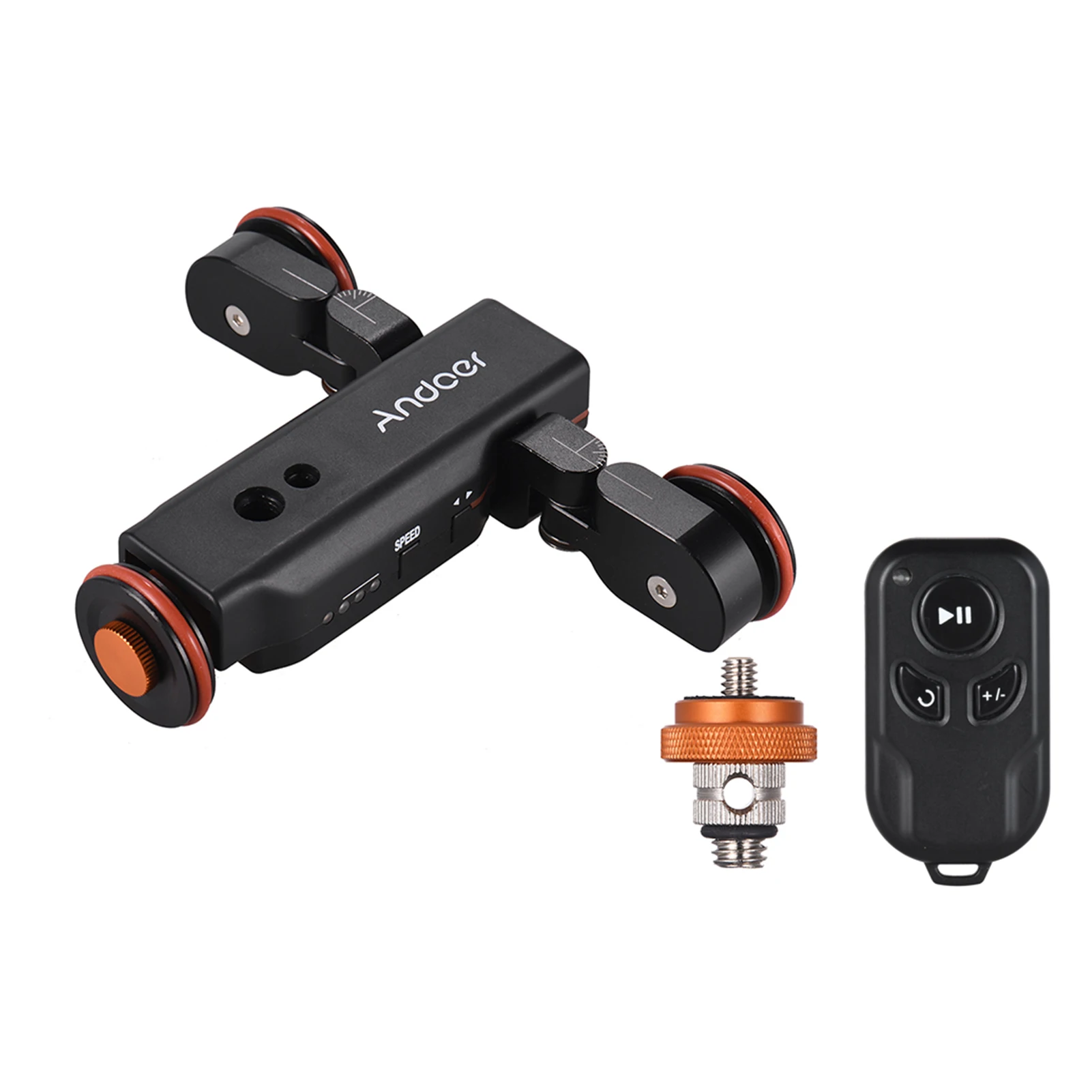 Andoer L4 PRO Video Camera Slider Dolly Automatic with Wireless Remote Control, 1800mAh Battery 3 Speeds Adjustable Mini Slider Skater for Canon Nikon DSLR Camera iOS Android Smartphone