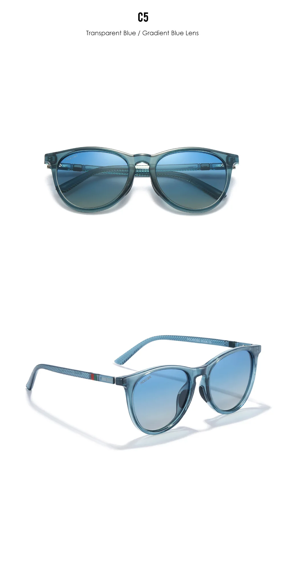 KDEAM Neue Runde Polarisierte Sonnenbrille Outdoor Sport Männer Angeln Gläser Frauen Trendy Schrittweise UV Beständig Schutzbrillen KD336 – Detail 17