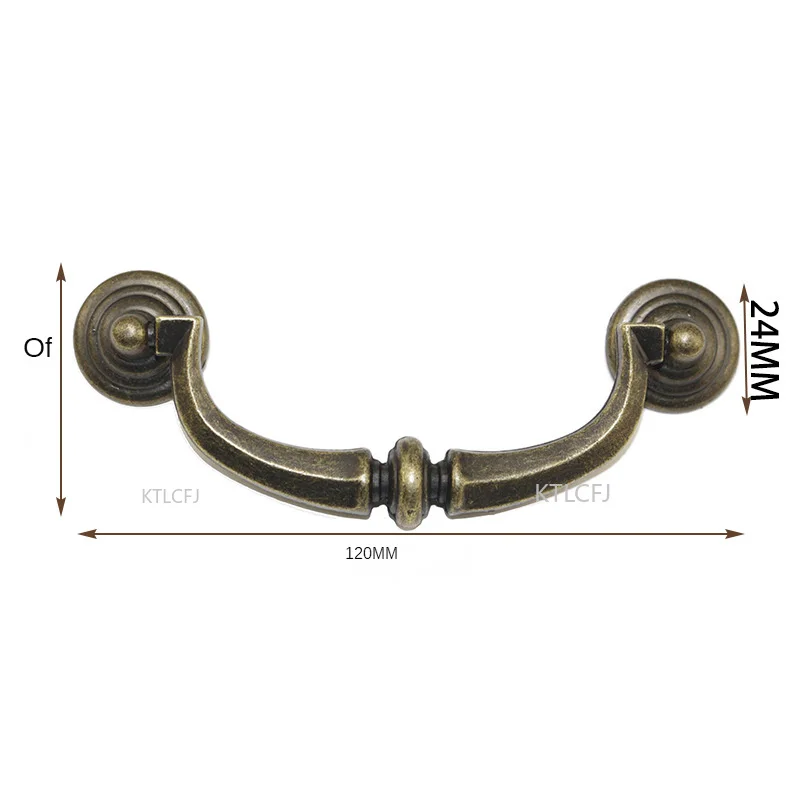 

2Pcs Portable Retro Bar Handle Zinc Alloy Handle Drawer Wooden Box Handle Decoration Bar Handle 124 * 43mm