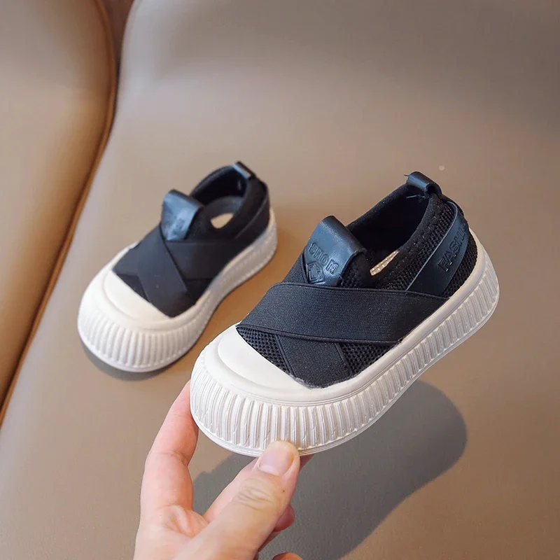 Children's Tennis Shoes Boys Breathable Mesh Casual Sneakers Slip on Soft Sole Kids Shoes Versatile Girls Non-slip Skate Shoes 2