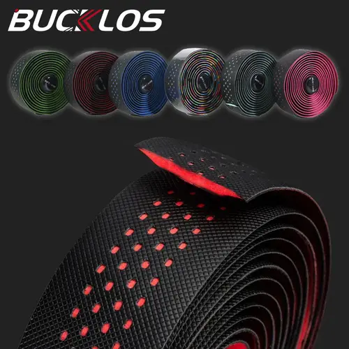 BUCKLOS Road Bike Handlebar Tape Soft PU EVA Gravel Bicycle Bar Tape Anti-Slip Shock Absorption Breath Grip Tape Cycling Parts