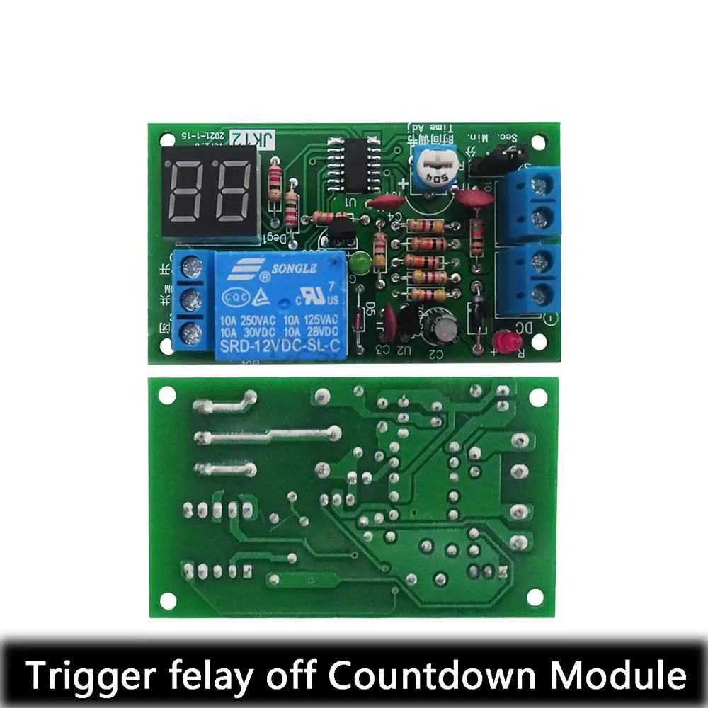 DC 12V 24V LED Display Adjustable Trigger Timer Time Delay Turn Off