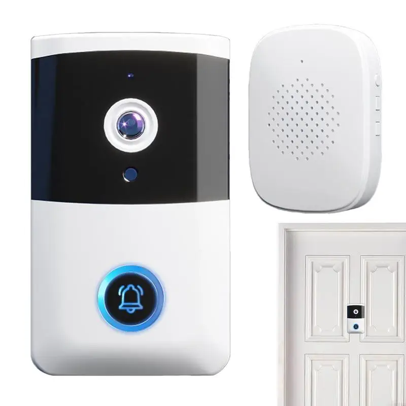 

Wireless Smart Doorbell Security Camera Waterproof Visual Doorbells With Night Vision And Two-way Audio For Home System Security