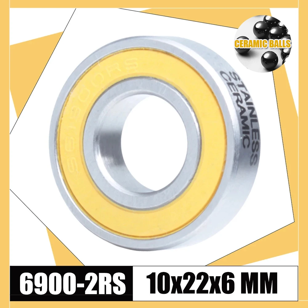 6900-2RS Edelstahl Lager 10*22*6mm (1 stück) ABEC-3 6900 RS Fahrrad Hub Vorne Hinten Naben Rad 10 22 6 Keramik Kugeln Lager