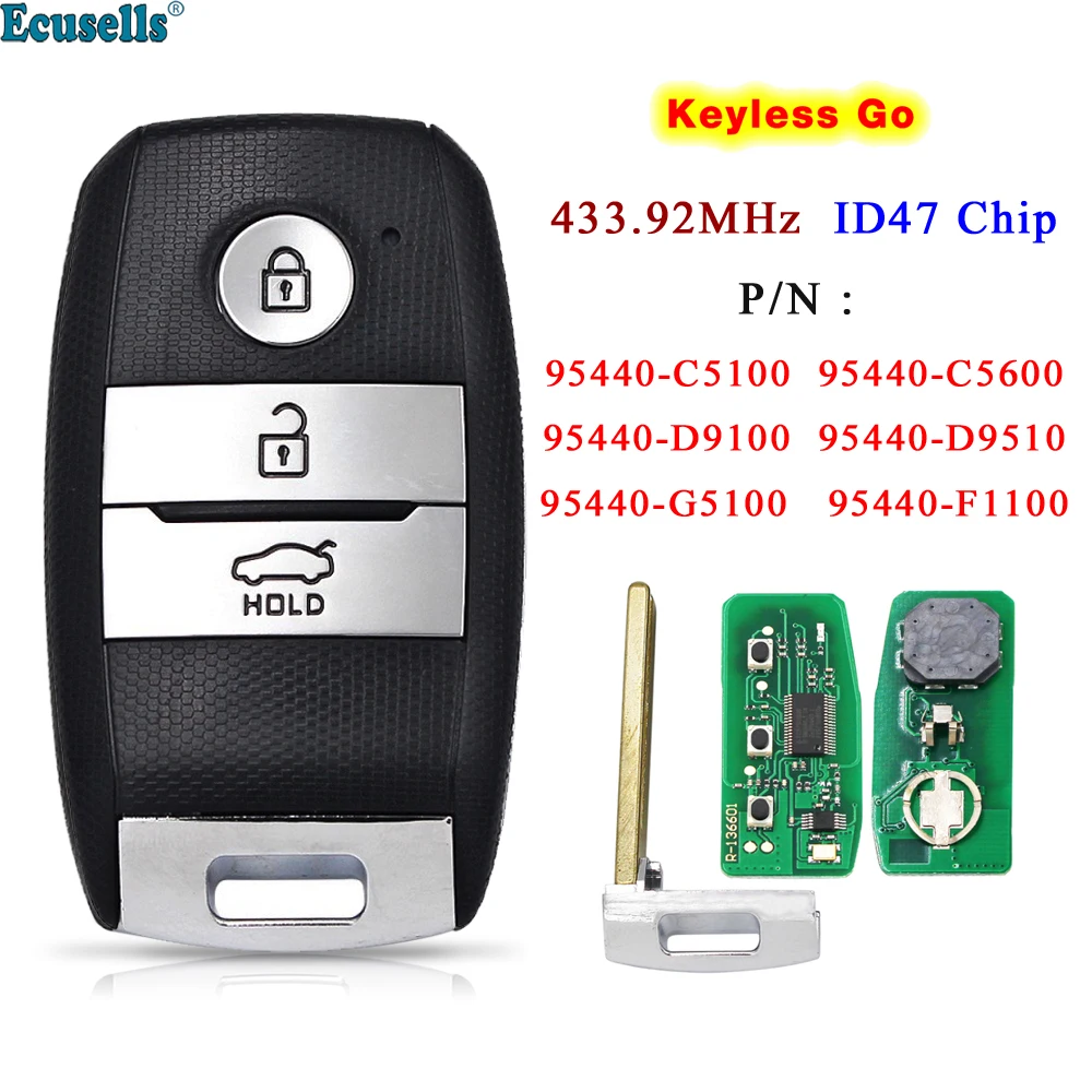 Ecusells Smart Remote Key Muslimb, Muslim, Muslimb, Muslimb, Muslimate Per Kia Sorento Sportage Niro