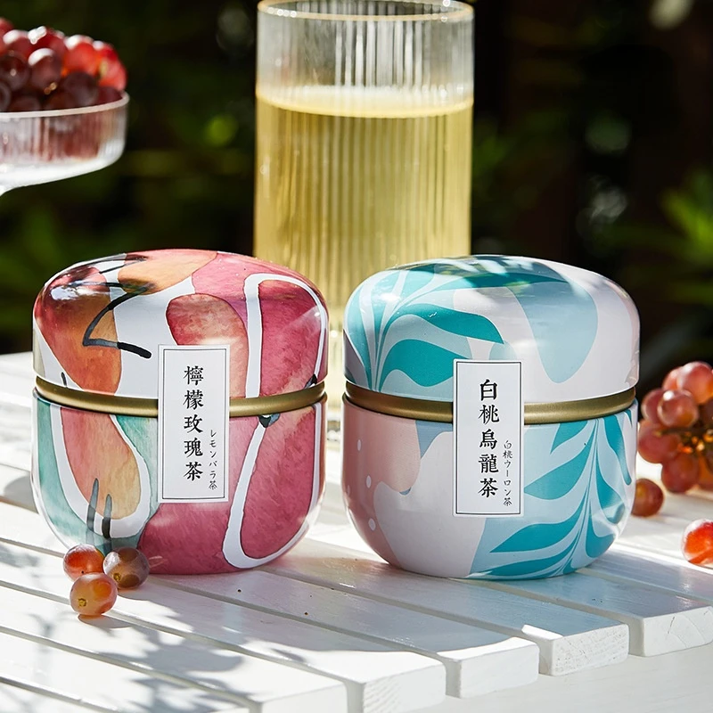 Portable Tea Storage Sealed Metal Box Canister for tea tin box