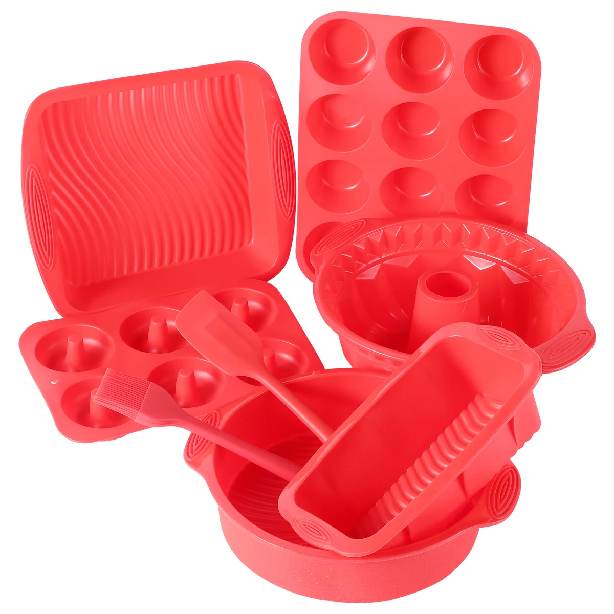 8-Piece Silicone Baking Pans Sets - Nonstick Silicone Bakeware Set BPA Free Heat Resistant - AliExpress