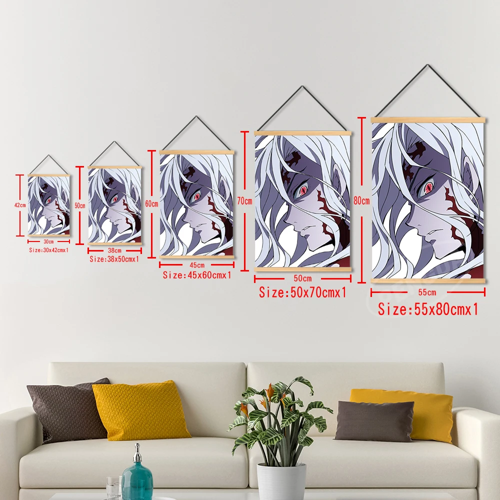 Luas superiores demônio slayer kimetsu não yaiba parede arte da lona para  sala de estar quarto estudo quarto dormitório arte decoração impressões -  AliExpress