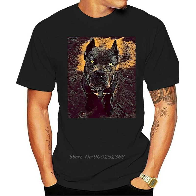 

Men Cotton T Shirt Cane Corso T Shirt Black Italian Mastiff Dog Pet True Friend Funny T-shirt Tees Women Harajuku Streetwear