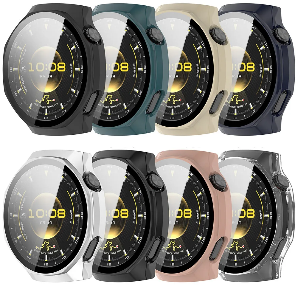 Enhanced Protective Watch Case with Screen Protector - Durable 2-in-1 Shell + Tempered Glass Film