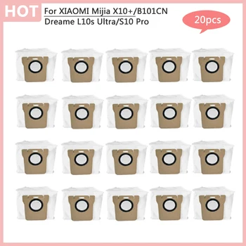 XIAOM1 Mijia Dreame L10s Ultra / S10 Pro 액세서리용 먼지 봉투, 옴니 1S B101CN 로봇 X10 + 로봇 진공 쓰레기 부품