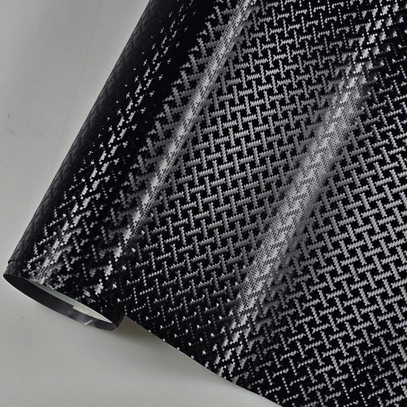 Cosmic Hex Black Carbon Fiber Vinyl Wrap for Vehicle Interior & Exterior