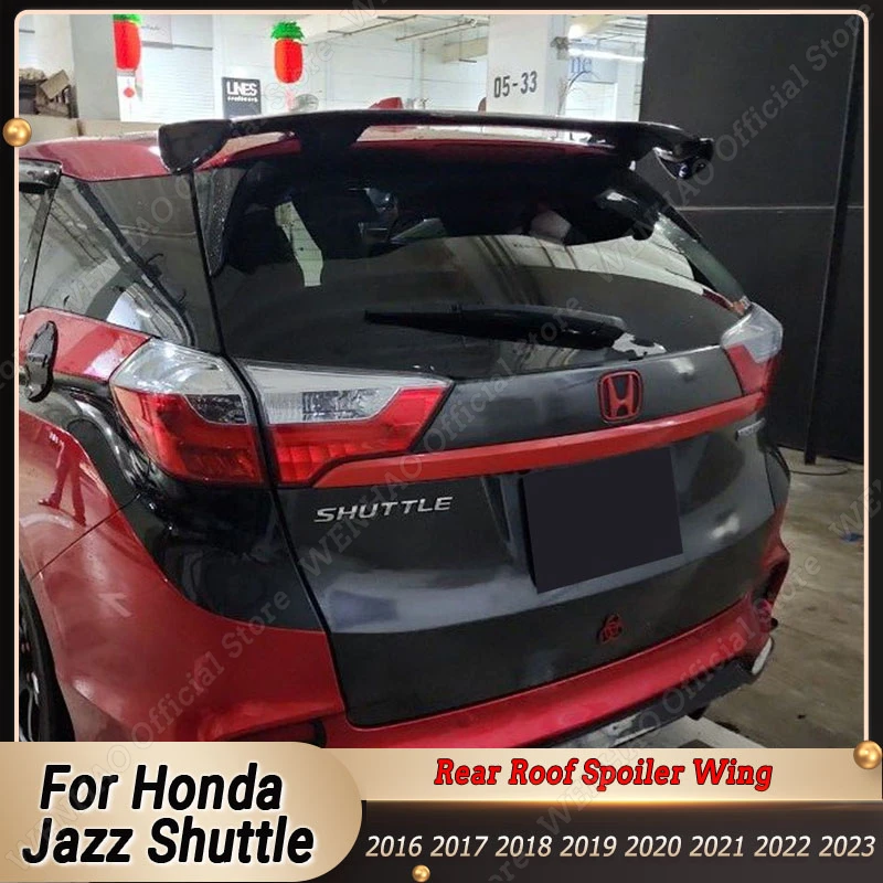 

Спойлер на крышу для Honda Jazz шаттл 2016-2023, украшение для заднего крыла, ABS-пластик, аксессуары для автомобиля, комплект кузова, блеск, черный