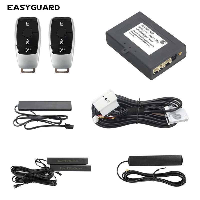 EASYGUARD EC003N-V-1 PKE Passive Keyless Entry Car Alarm System Push...
