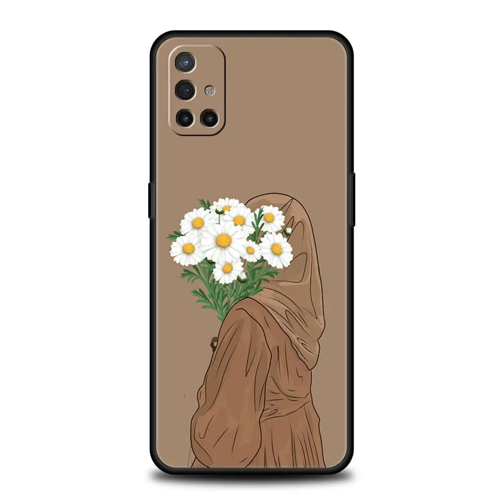 Elegant Muslim Arabic Girl Soft Phone Case - Stylish Protective Cover