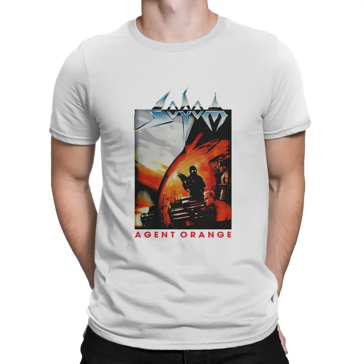 thumbnail image 1 of Camiseta de hombre Sodom, banda Agente Naranja, camiseta de moda, Harajuku, ropa urbana, hipster, 1 of 7