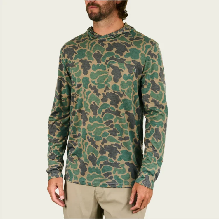 Description Picture 3 of itemMen's Fishing Shirts Sun Protection Hoodie Shirt Hooded Performance Shirt Fishing Shirt Quick-dry UPF40+ USA Size S-2XL