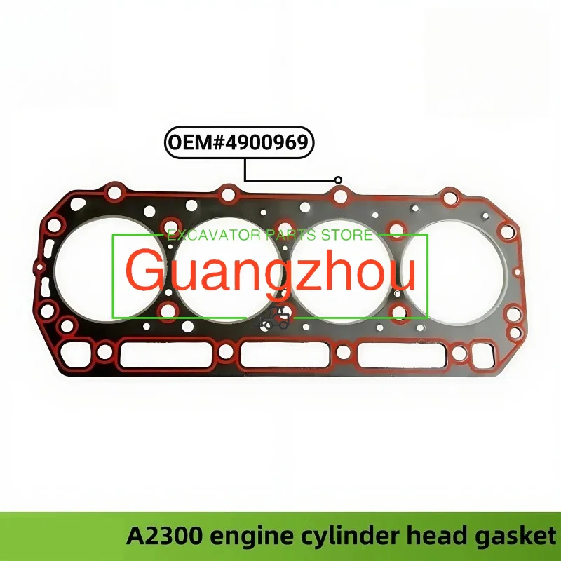 A2300 실린더 헤드 가스켓, 부품 번호 4900969/4900345, 굴삭기 R55-7 코벨코 SK60 두산 DH60에 적합
