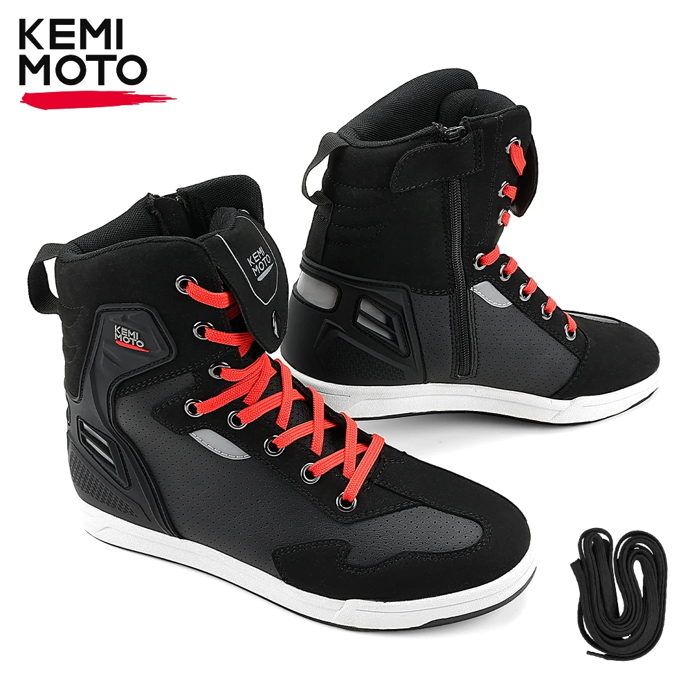 Motorcycle Boots Men High-top Shoes Professional Riding Casual Anti-collision Anti-slip Cycling Protection Durable Equipments safety shoes motorcycle shoes mens shoes motorcycle boots