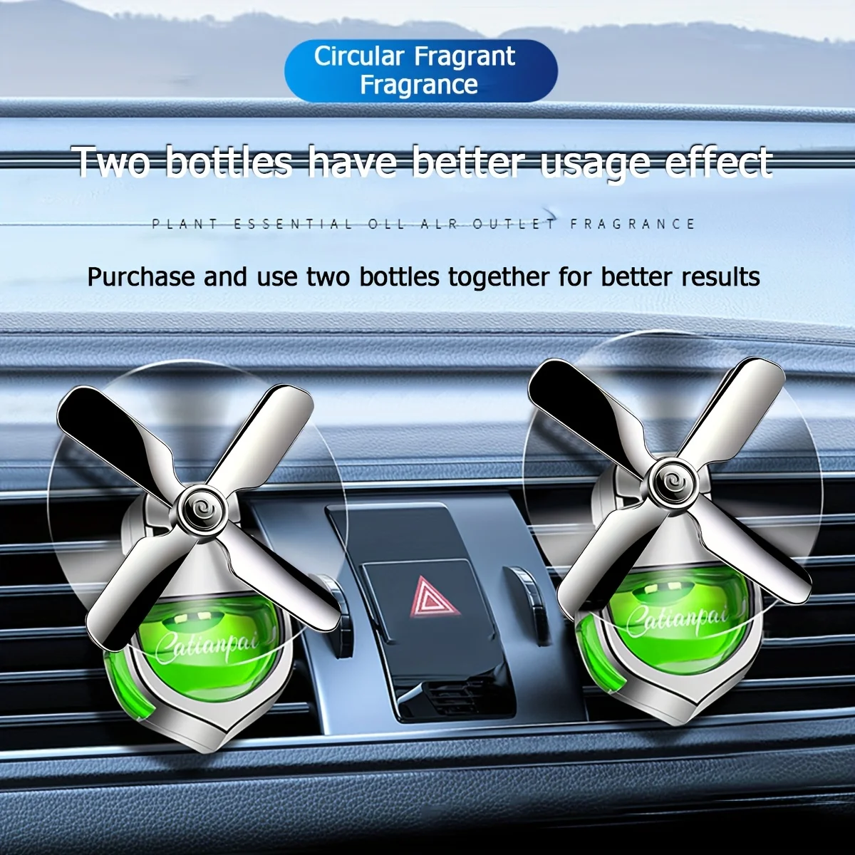 Four-Leaf Fan Car Fragrance Diffuser Pendant - Light Scent & Decorative Deodorizer