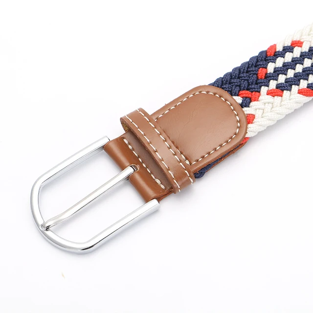 ZLD 60 Colors Female Casual Knitted Pin Buckle Men Belt Woven Canvas Elastic Expandable Braided Stretch Belts For Women Jeans 3