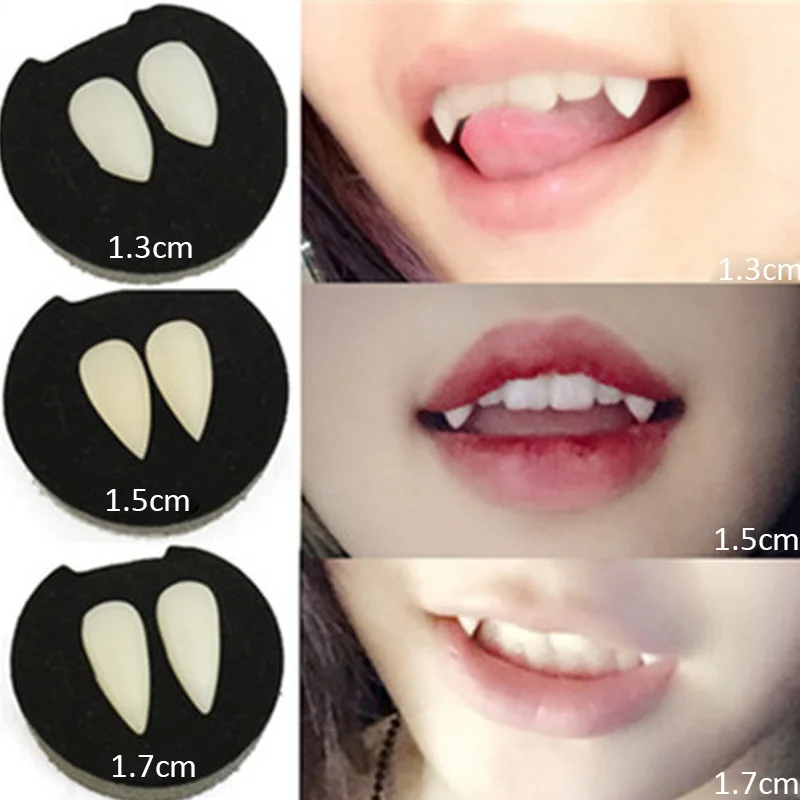 

Halloween Party Fangs Decoration DIY Halloween Resin Vampire Teeth Props Horror Glue Friends Gifts Cosplay Witch False Fangs