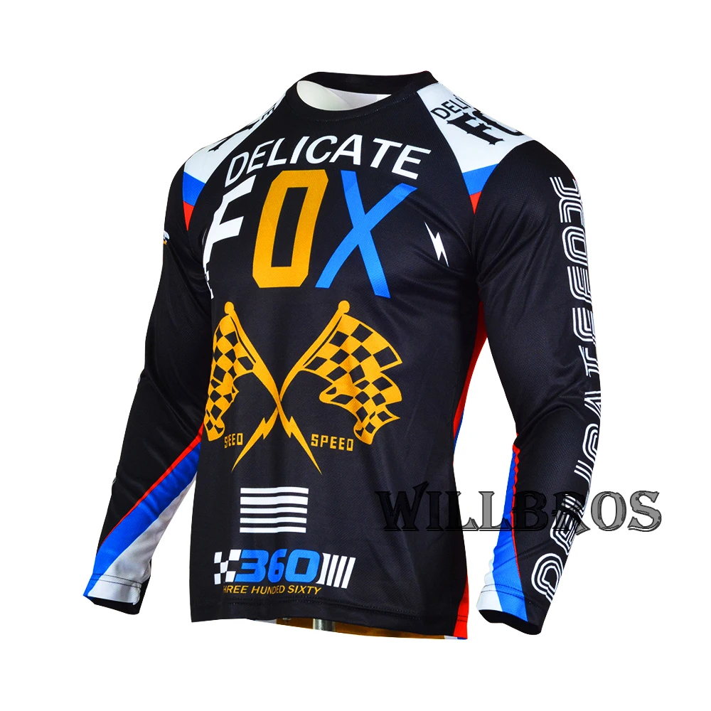 Motocross Jersey 180 360 Long Sleeve MX BMX DH Dirt Bike Clothes Bicycle Motorcycle Cycling Summer T-Shirt For Men