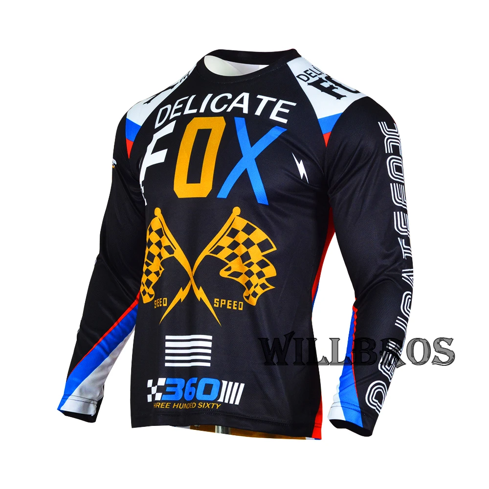 Motocross Jersey 180 360 Long Sleeve MX BMX DH Dirt Bike Clothes