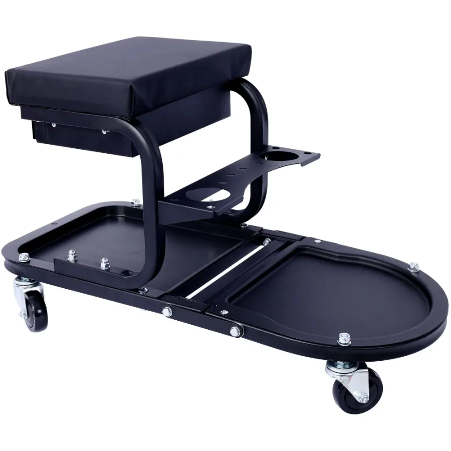 Rolling Detailing Utility Cart for Cars Trucks SUVs RVs Home Garden Garage Accessories Black