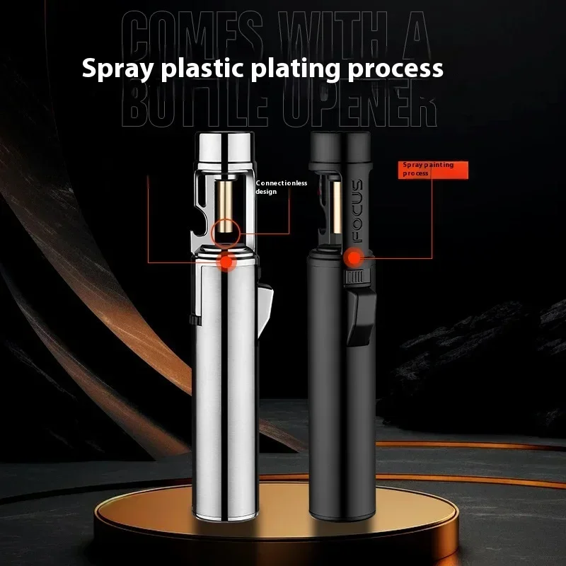 Windproof Jet Torch Gas Lighter Butane Refillable Blue Flame for Kitchen Cooking Metal Welding Outdoor Cigar Barbecue