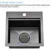 15 Inch Black Drop In Bar Sink Bar Outdoor Rv Sink 16 Gauge Black Stainless Steel Single Bowl Kitchen Sink with Cutting Board 5