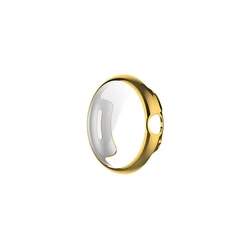 Premium TPU All-Around Protective Case with Screen Protector for Pixel Watch 3 45mm (Gold)