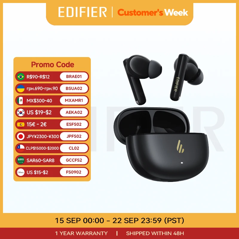 Charging Case Edifier Tws6 Edifier Tws6 True Wireless Earbuds