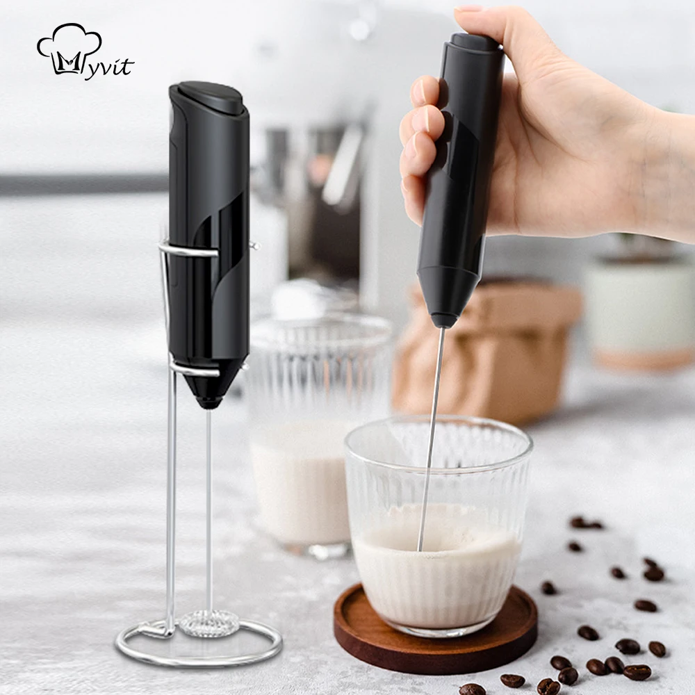 Milk Frother Electric Portable Whisk Drink Mixer Mini Foam Maker for Coffee Battery Powered