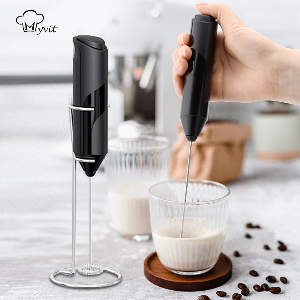 Electric Milk Frother Foam Maker Mixer for Coffee, Electric Portable Whisk  Drink Mixer Mini Foam Maker Frothing Battery Powered