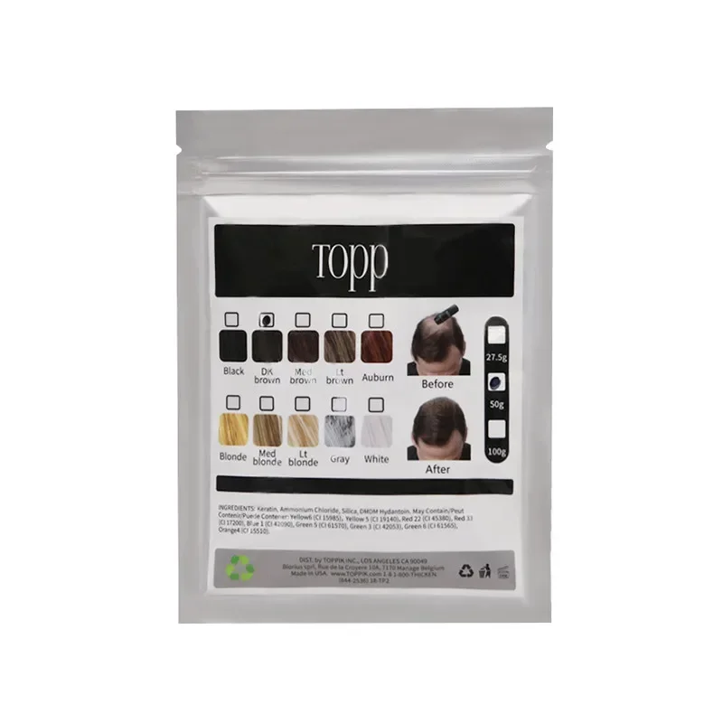 Hair Fibers 100g Keratin Hair Building Fiber Powder Instant Growth Fiber Refill Bag Bald Extension Care Product 9 Color hair building powder hair building fibers