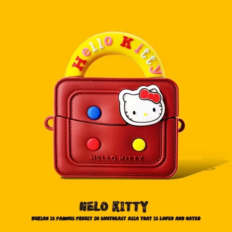 3D Sanrio Hello Kitty Cartoon Kopfhörerhülle für AirPods 4 Niedliche Hüllen für AirPods Pro 3 Pro2 Ladehülle für AirPods 4 3 2 1 – Detail 5
