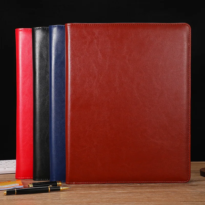 Multifunctional A4 Conference Folder Business Stationery Folder Leather Contract File Folders file folders