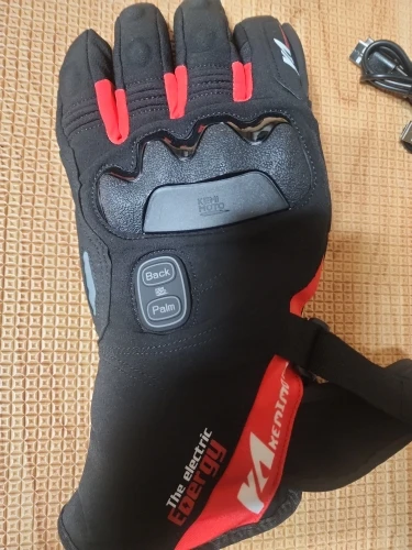 Heated Gloves Motorcycle Winter Moto Heated Gloves Warm Waterproof Rechargeable Heating Thermal Gloves For Snowmobile photo review