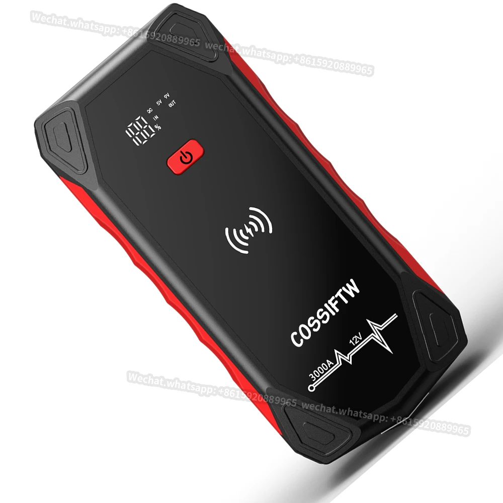 

COSSFITW Newest 3000A 20000mah car jumper power bank battery jump starter multifunction 4 usb ports 12v auto battery booster