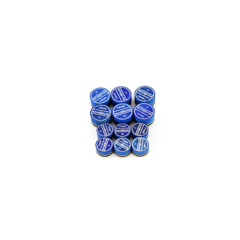 ManDun Professional Multi-Layers Leather Billiards Pool Cue Tip 11mm 14mm pool cue tips billiard cue tips