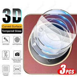 Clear 3D Crystal Tempered Glass Curved Camera Lens Protector Case (3 - Pack) for Honor X70 5G (3Pieces)