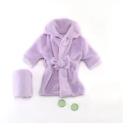 2023 Newborn bathrobe photography props,baby handmade cotton slipper photo shoot accessories