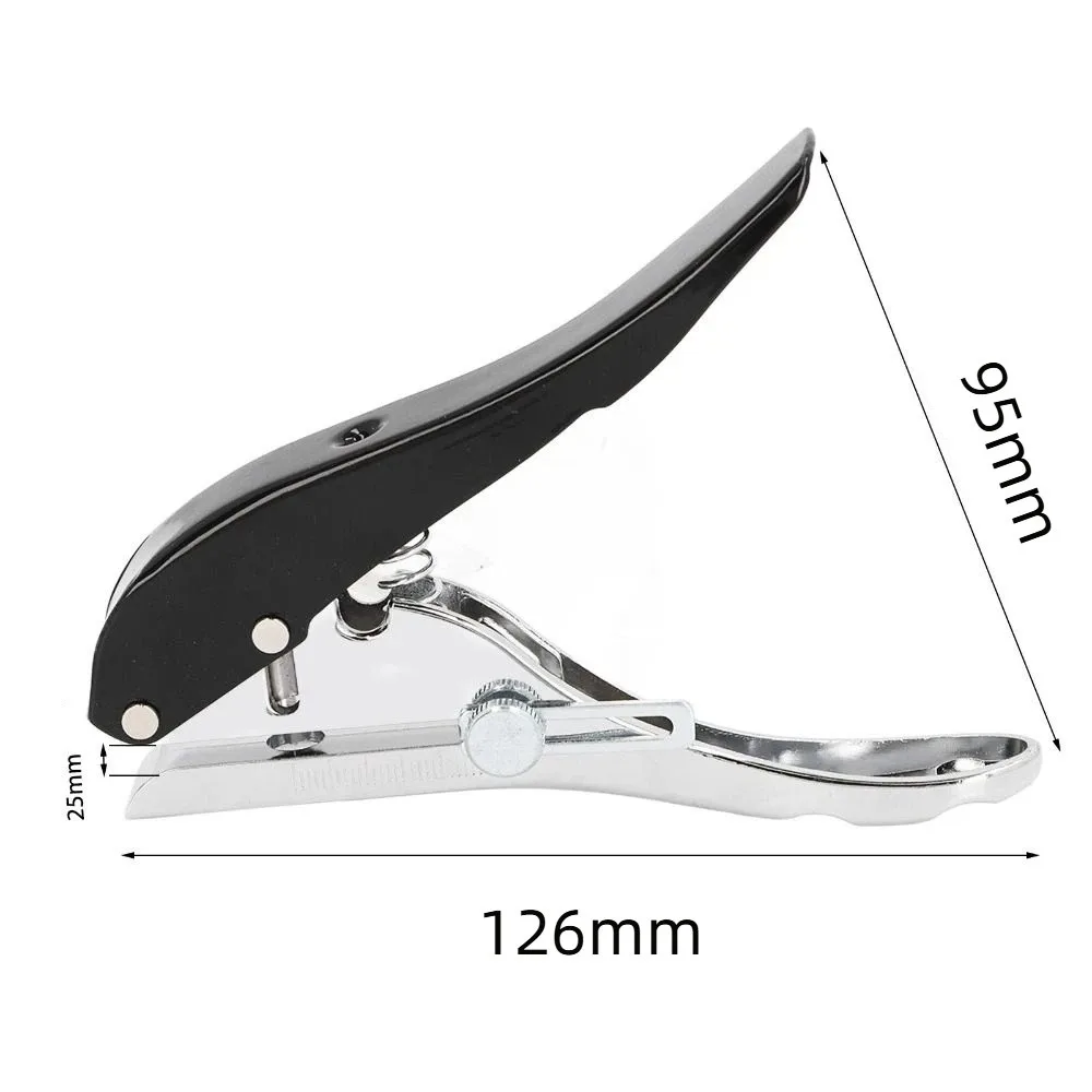 아연 합금 싱글 홀 펀치 블랙 6mm, 8mm, 10mm 직경 휴대용 종이 펀치 휴대용 디자인 원홀 펀치