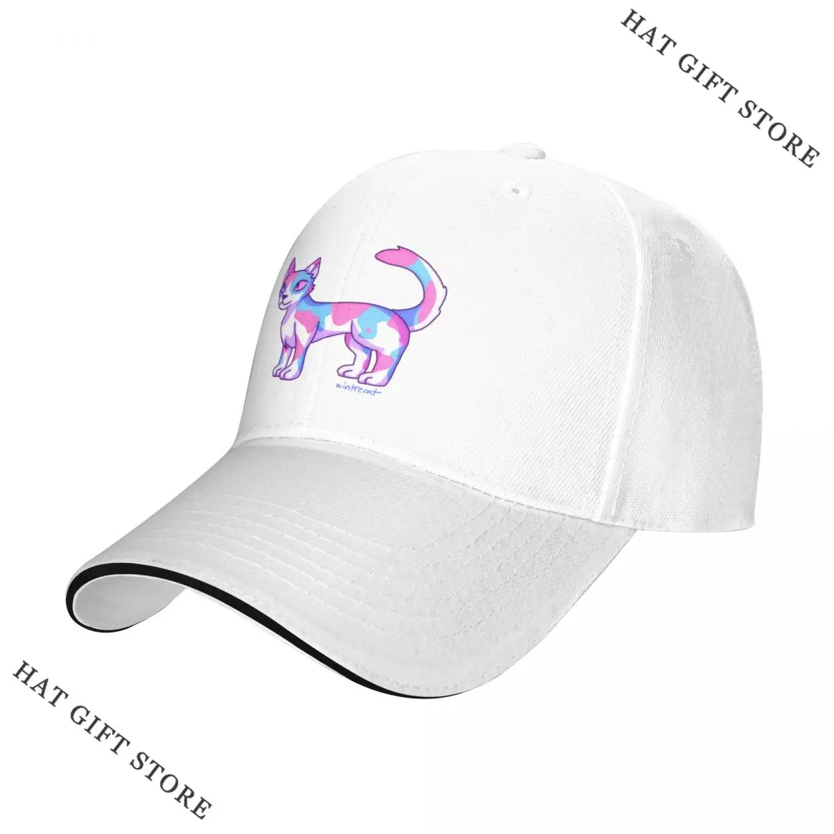 

Best trans pride calico cat Baseball Cap New Hat Sun Cap derby hat Mens Caps Women'S