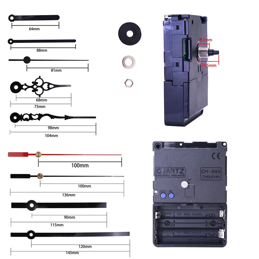 Durable Hand-Assembled Clock Movement for Crafting and Frameless Clocks