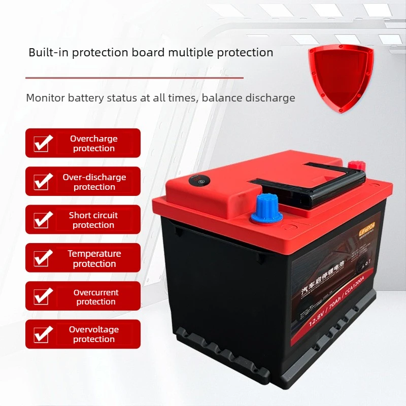 12V Car Start-Stop LiFePO4 Battery 100Ah Large Capacity with Power Indicator Col
