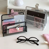 Ins 4-Tier Iron Mesh Desk File Organizer Letter Holder Desktop Storage Rack For Documents Mail Stationery Home Office Supplies 3