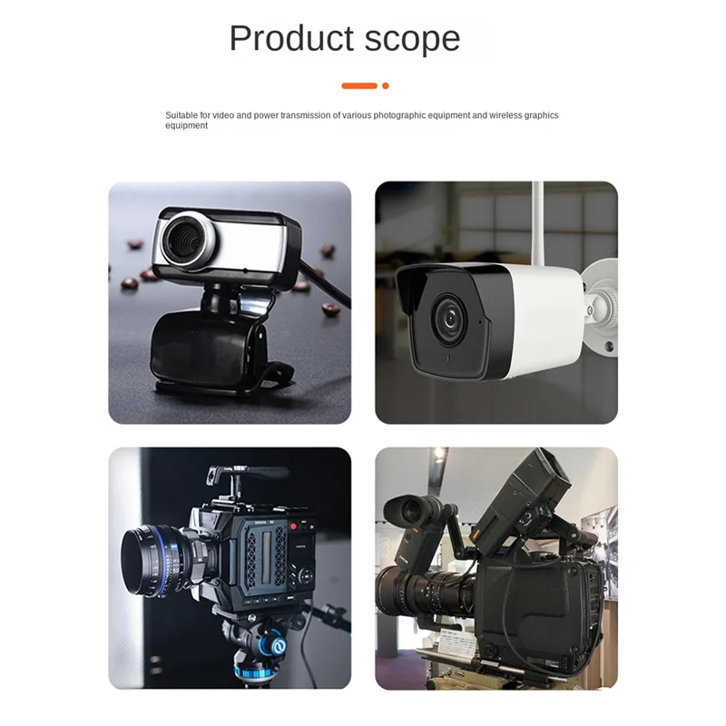 D-TAP Plug to DC Port DC Monitor Supply Cable Spring Power Wire with Lock for BMPC/ATOMOS/BESTVIEW MonitorN01R